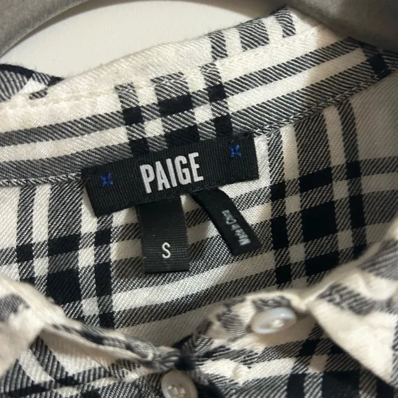 Paige Black and White Plaid Shirt - Picture 6 of 9